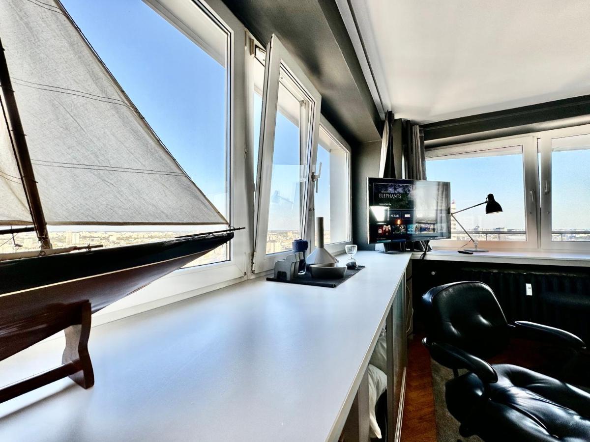 Super Apartament Grey Centrum 2X Metro Fast Wifi 300 Mbs Netflix Appletv Smarttv Spotify Panorama Miasta Warszawa Exteriör bild